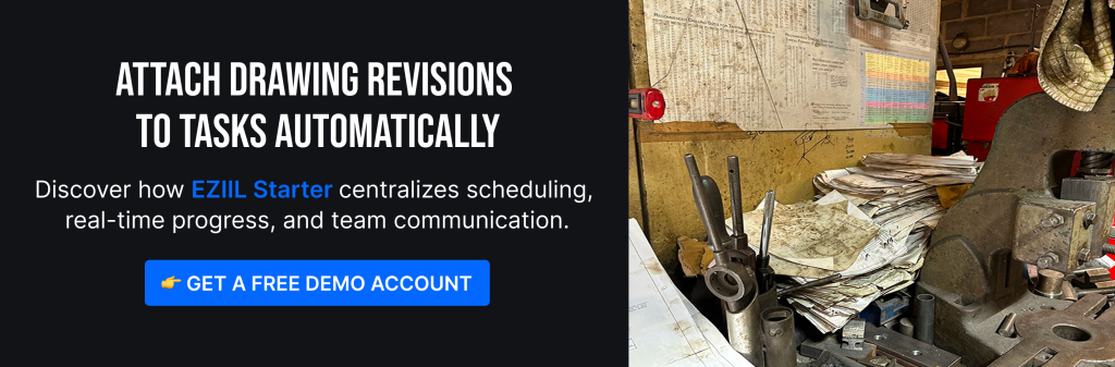 Steel wood projects planning scheduling software drawing revisions