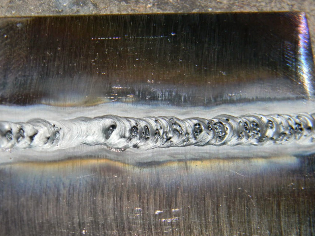 Wormholes as a welding defect occur when an excessive amount of gas forms 