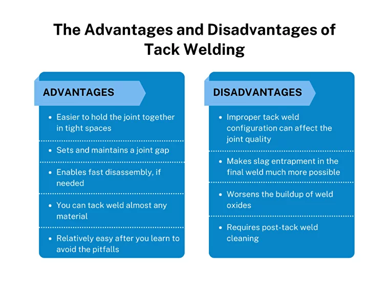 Tack welding advantages and disadvantages