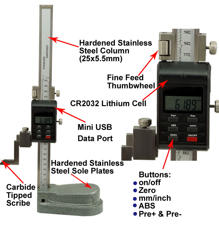 Dual-digit counter is more precise to measure than dial height gauge