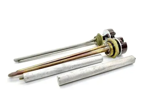 Magnesium anode and heated element