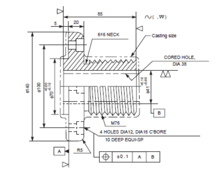 machine shop drawing sample