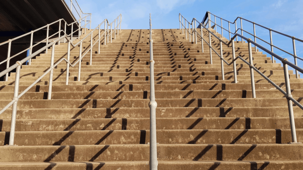 galvanized handrails for the stairs