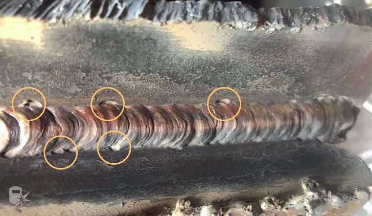 Welding defect undercut