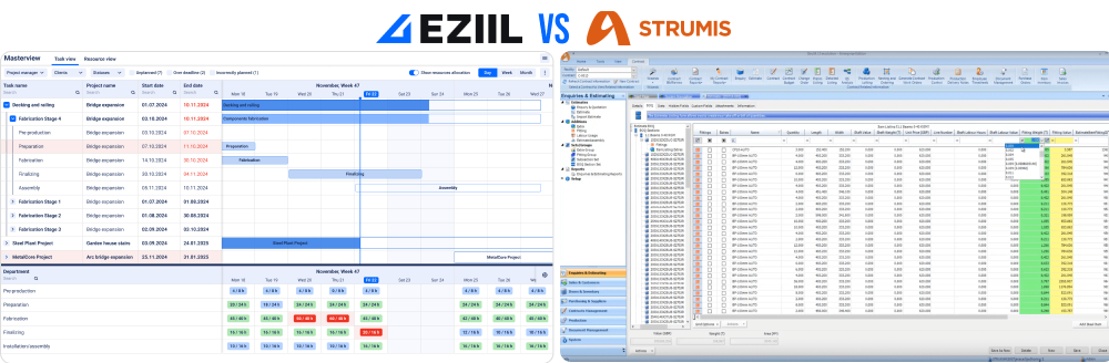 Strumis vs EZIIL software interface