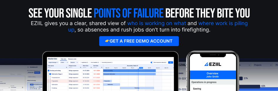 Cross training steel fabrication team capacity