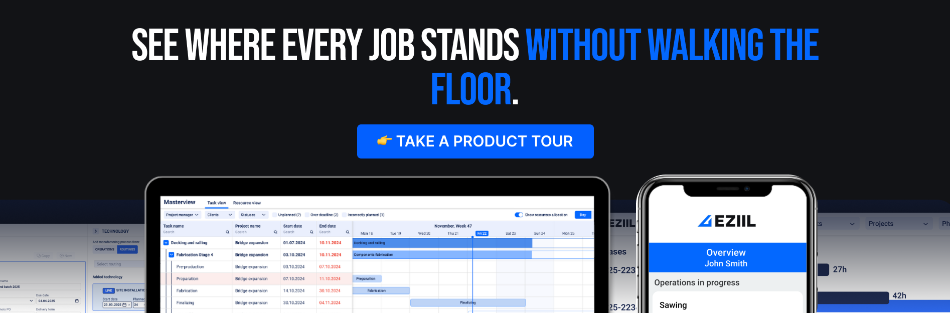 EZIIL shop floor mobile reporting software